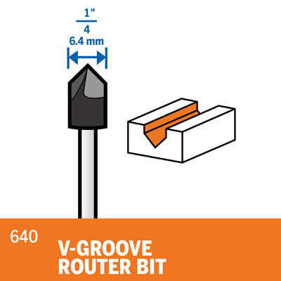 DREMEL 640 V-Groove Router Bit 6.4mm - Tyzacktools