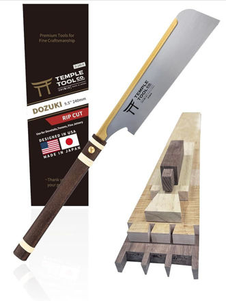 Picture of Temple Tool Co. Japanese Dozuki Wood Saw Rip Cut - 240mm